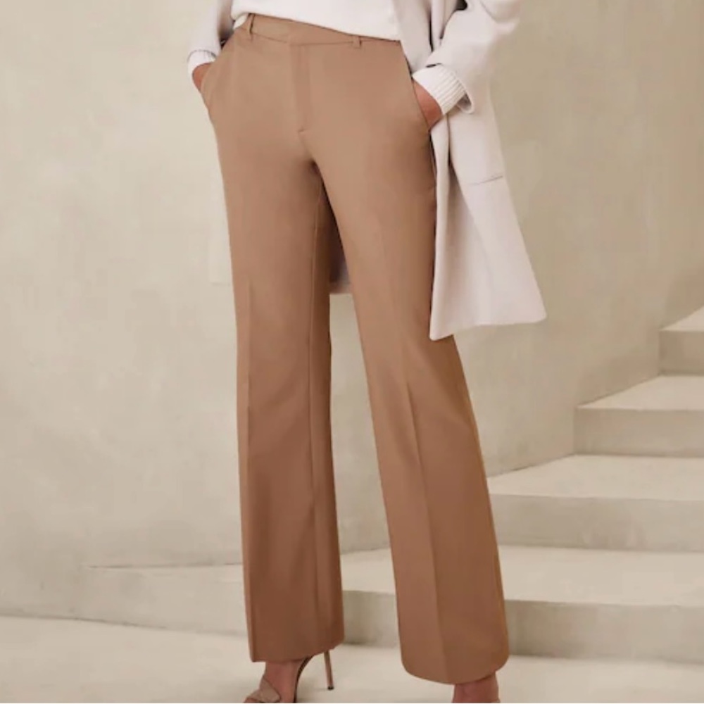 Banana Republic Sculpted Bootcut Pant in Plateau Beige